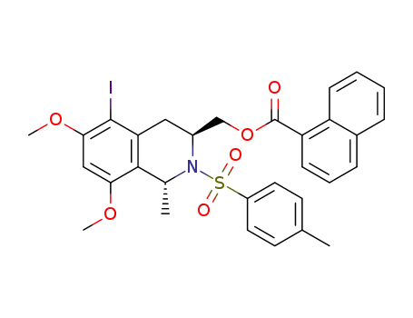 ((1R,3S)-5-iodo-6,8-dimethoxy-1-methyl-2-tosyl-1,2,3,4-tetrahydroisoquinolin-3-yl)methyl 1-naphthoate