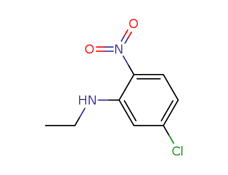 Molecular Structure of 143218-46-6 (Benzenamine, 5-chloro-N-ethyl-2-nitro-)