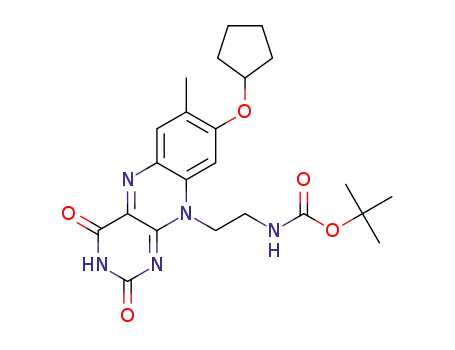 tert-butyl (2-(8-(cyclopentyloxy)-7-methyl-2,4-dioxo-3,4-dihydrobenzo[g]pteridin-10(2H)-yl)ethyl)carbamate