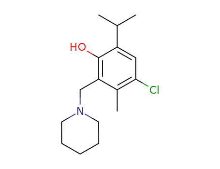 4-Chloro-3-methyl-2-(piperidin-1-ylmethyl)-6-(propan-2-yl)phenol
