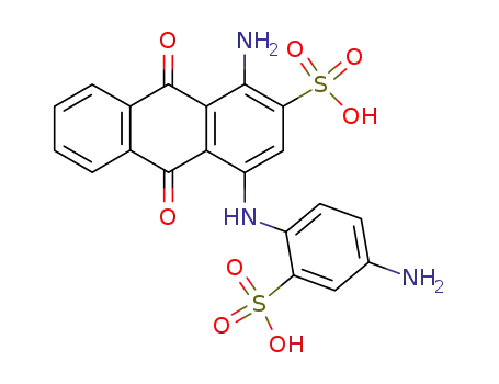 2-Anthracenesulfonicacid, 1-amino-4-[(4-amino-2-sulfophenyl)amino]-9,10-dihydro-9,10-dioxo-