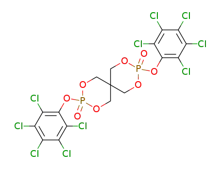 Molecular Structure of 65284-06-2 (2,4,8,10-Tetraoxa-3,9-diphosphaspiro[5.5]undecane,
3,9-bis(pentachlorophenoxy)-, 3,9-dioxide)