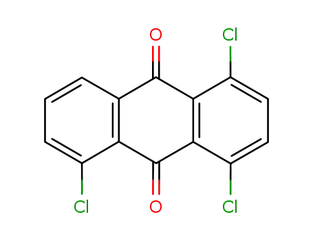 Molecular Structure of 1594-64-5 (1,4,5-Trichloro-9,10-antracenedione)