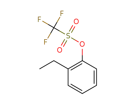 Molecular Structure of 851190-26-6 (Methanesulfonic acid, trifluoro-, 2-ethylphenyl ester)