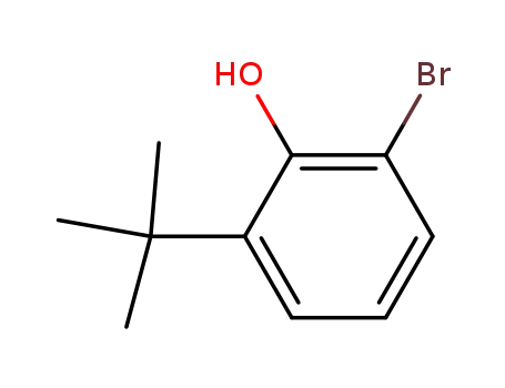 Molecular Structure of 23159-87-7 (Phenol, 2-bromo-6-(1,1-dimethylethyl)-)