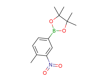 Molecular Structure of 1072945-06-2 (4-METHYL-3-NITROPHENYLBORONIC ACID, PINACOL ESTER)