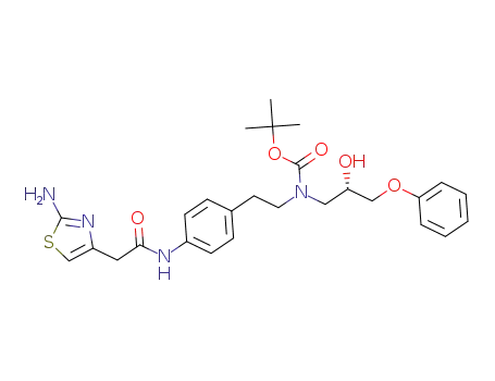 tert-butyl (S)-N-[2-(4-{[2-(2-aminothiazol-4-yl)acetyl]amino}phenyl)ethyl]-N-(2-hydroxy-3-phenoxypropyl)carbamate