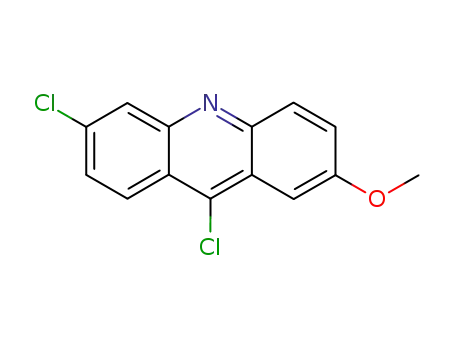 Molecular Structure of 86-38-4 (6,9-Dichloro-2-methoxyacridine)