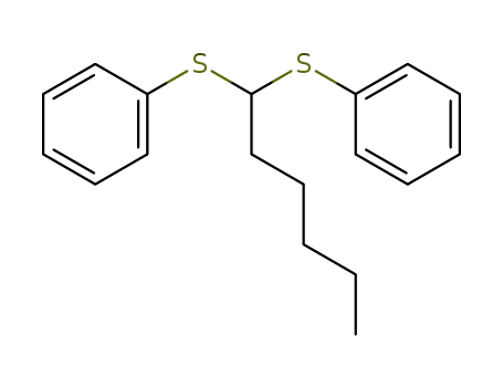 Molecular Structure of 73188-53-1 (Benzene, 1,1'-[hexylidenebis(thio)]bis-)