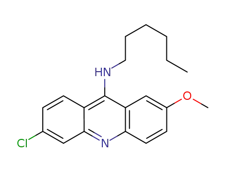 Molecular Structure of 77420-97-4 (6-chloro-N-hexyl-2-methoxyacridin-9-amine)
