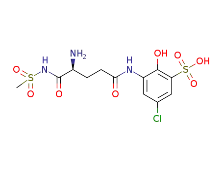 3-[(45)-4-amino-4-(methanesulfonylcarbamoyl)butanamide]-5-chloro-2-hydroxybenzene-1-sulfonic acid