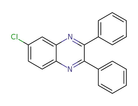 Molecular Structure of 36305-60-9 (Quinoxaline, 6-chloro-2,3-diphenyl-)