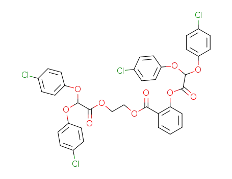 Molecular Structure of 63293-63-0 (Benzoic acid, 2-[[bis(4-chlorophenoxy)acetyl]oxy]-,
2-[[bis(4-chlorophenoxy)acetyl]oxy]ethyl ester)