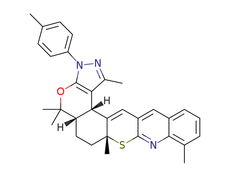 (5aR,15bS)-1,5,5,7a,10-pentamethyl-3-(p-tolyl)-5,5a,6,7,7a,15b-hexahydro-3H-pyrazolo[4'',3'':5',6']pyrano[4',3':5,6]thiochromeno[2,3-b]quinoline