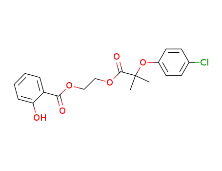 Molecular Structure of 52161-14-5 (2-Hydroxybenzoic acid 2-[2-(4-chlorophenoxy)-2-methyl-1-oxopropoxy]ethyl ester)