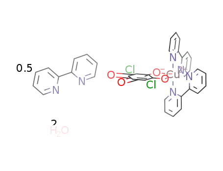 [Cu(3,6-dichloro-2,5-dihydroxy-1,4-benzoquinone(-2H))(2,2′-bipyridine)2]·0.5(2,2′-bipyridine)·2H2O