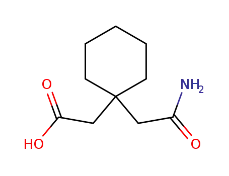 Molecular Structure of 99189-60-3 (Cyclohexaneacetic acid,1-(2-amino-2-oxoethyl)-)