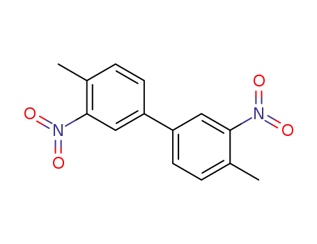 Molecular Structure of 28442-37-7 (1,1'-Biphenyl, 4,4'-dimethyl-3,3'-dinitro-)