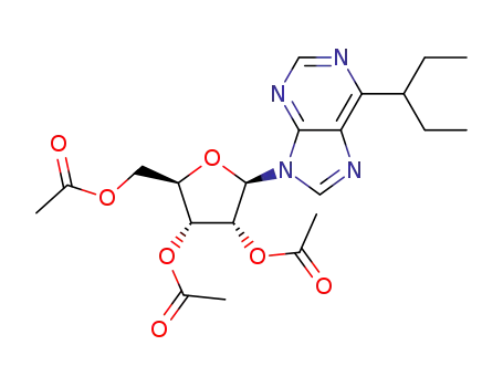 (2R,3R,4R,5R)-2-(acetoxymethyl)-5-(6-(pentan-3-yl)-9H-purin-9-yl)tetrahydrofuran-3,4-diyl diacetate