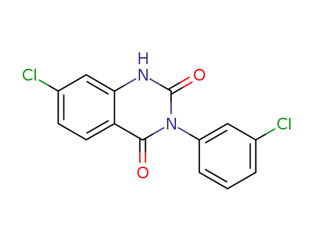 Molecular Structure of 61680-22-6 (2,4(1H,3H)-Quinazolinedione, 7-chloro-3-(3-chlorophenyl)-)