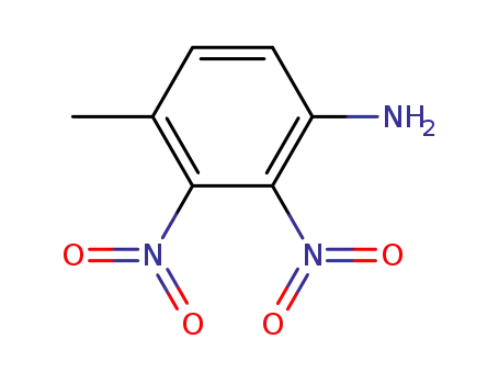 Molecular Structure of 70343-09-8 (Benzenamine, 4-methyl-2,3-dinitro-)