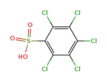 Molecular Structure of 40707-29-7 (pentachlorobenzenesulfonic acid)