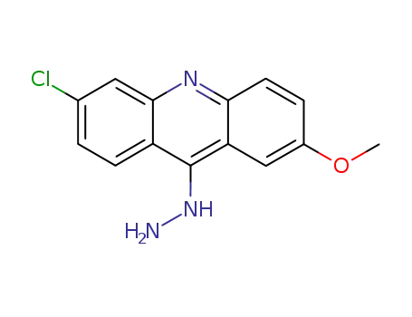 Molecular Structure of 98570-61-7 (Acridine, 6-chloro-9-hydrazino-2-methoxy-)