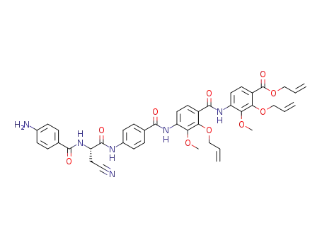 (S)-allyl 2-(allyloxy)-4-(2-(allyloxy)-4-(4-(2-(4-aminobenzamido)-3-cyanopropanamido)benzamido)-3-methoxybenzamido)-3-methoxybenzoate