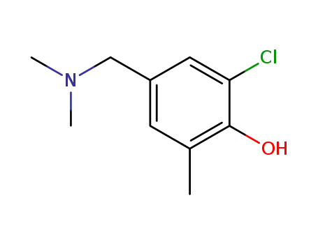 Molecular Structure of 82965-44-4 (2,4-Xylenol, 6-chloro-alpha(sup 4)-(dimethylamino)-)