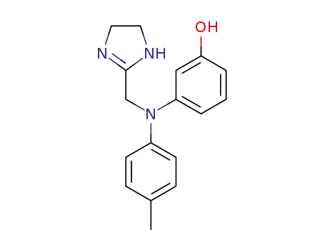 Molecular Structure of 50-60-2 (Phenol, 3-[[(4,5-dihydro-1H-imidazol-2-yl)methyl](4-methylphenyl)amino]-)