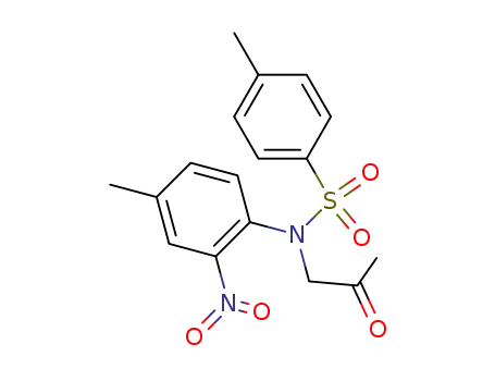 Molecular Structure of 71467-88-4 (Benzenesulfonamide,
4-methyl-N-(4-methyl-2-nitrophenyl)-N-(2-oxopropyl)-)