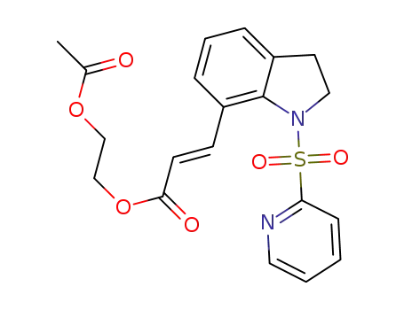 (E)-2-acetoxyethyl 3-(1-(pyridin-2-ylsulfonyl)indolin-7-yl)acrylate