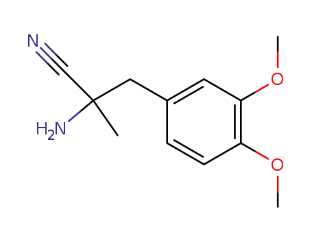 Molecular Structure of 2543-46-6 ((±)-2-amino-3-(3,4-dimethoxyphenyl)-2-methylpropiononitrile)