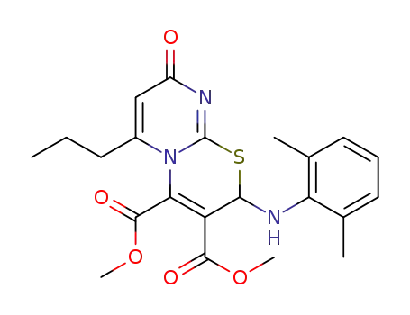 dimethyl 2-(2,6-dimethylphenylamino)-2,8-dihydro-8-oxo-6-propylpyrimido[2,1-b][1,3]thiazine-3,4-dicarboxylate