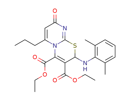 diethyl 2-(2,6-dimethylphenylamino)-2,8-dihydro-8-oxo-6-propylpyrimido[2,1-b][1,3]thiazine-3,4-dicarboxylate