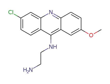 Molecular Structure of 14446-60-7 (N-(6-chloro-2-methoxyacridin-9-yl)ethane-1,2-diamine)