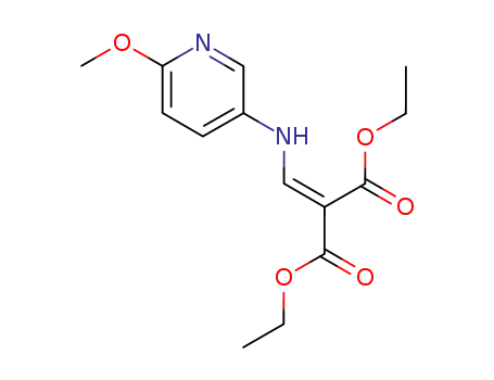 Molecular Structure of 53241-90-0 (2-[(6-METHOXYPYRIDIN-3-YLAMINO)METHYLENE]MALONIC ACID DIETHYL ESTER)