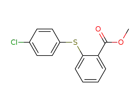Molecular Structure of 22096-70-4 (methyl 2-[(4-chlorophenyl)sulfanyl]benzoate)