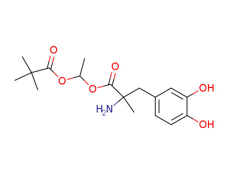1-[(2S)-2-amino-3-(3,4-dihydroxyphenyl)-2-methyl-propanoyl]oxyethyl 2,2-dimethylpropanoate