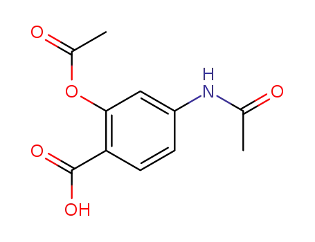 Molecular Structure of 51-00-3 (4-acetamido-2-acetyloxy-benzoic acid)