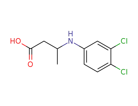 Molecular Structure of 34129-52-7 (3-[(3,4-dichlorophenyl)amino]butanoic acid)