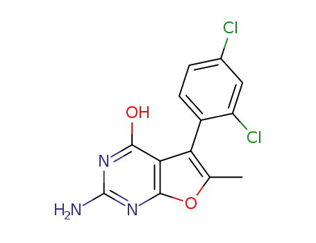 2-amino-5-(2,4-dichlorophenyl)-6-methylfuro[2,3-d]pyrimidin-4-ol