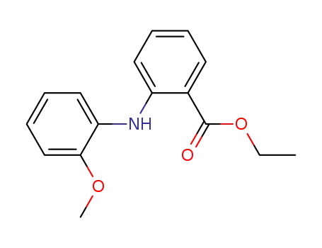 Molecular Structure of 23868-17-9 (Benzoic acid, 2-[(2-methoxyphenyl)amino]-, ethyl ester)
