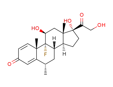 Pregna-1,4-diene-3,20-dione, 9-fluoro-11,17,21-trihydroxy-6-methyl-, (6.alpha.,11.beta.)- cas  382-52-5
