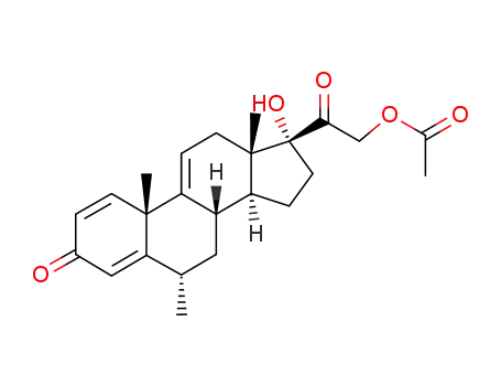 Pregna-1,4,9(11)-triene-3,20-dione,21-(acetyloxy)-17-hydroxy-6-methyl-, (6a)-