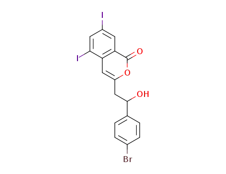 3-[2-(4-bromophenyl)-2-hydroxyethyl]-5,7-diiodoisocoumarin