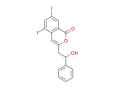 3-(2-hydroxy-2-phenylethyl)-5,7-diiodoisocoumarin