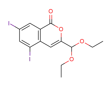 3-diethoxymethyl-5,7-diiodoisocoumarin