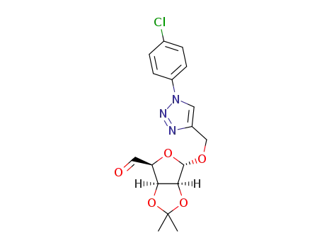 (3aS,4S,6S,6aS)-6-((1-(4-chlorophenyl)-1H-1,2,3-triazol-4-yl)methoxy)-2,2-dimethyltetrahydrofuro[3,4-d][1,3]dioxole-4-carbaldehyde