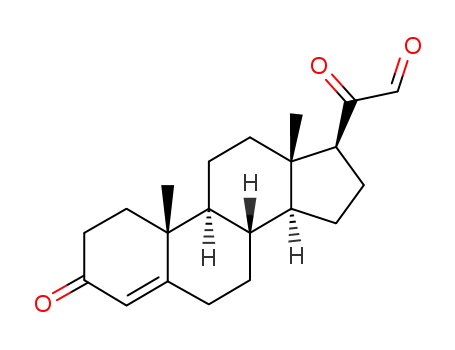 Molecular Structure of 853-27-0 (3,20-dioxopregn-4-en-21-al)